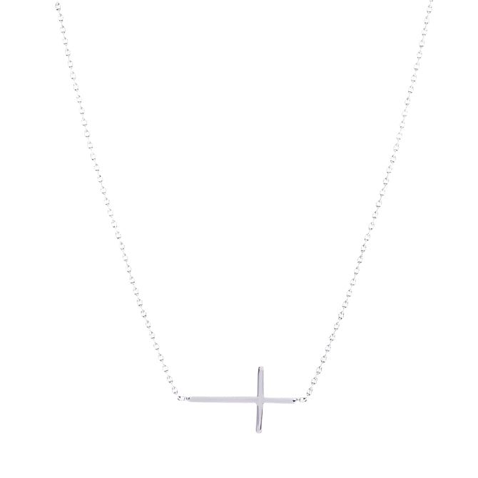 Sideways Cross Silver