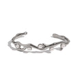 pearl and silver bangle