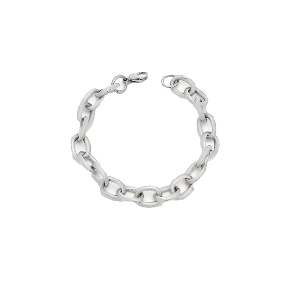 Silver Rope Link Bracelet