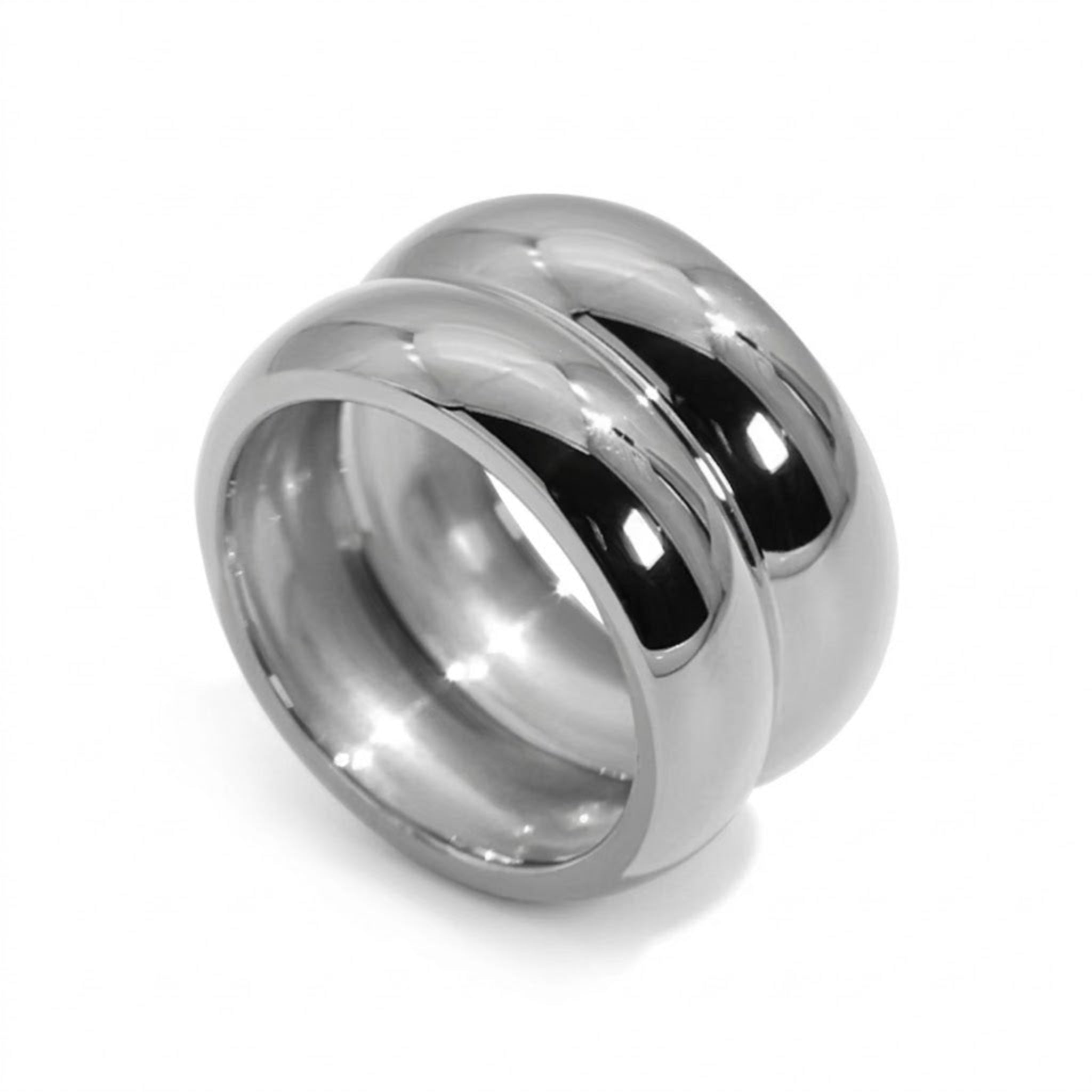 Silver Double Banded Ring
