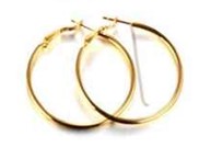 Simple Thin Gold Hoop 1.6"