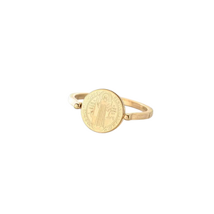 St Benedict Gold Ring