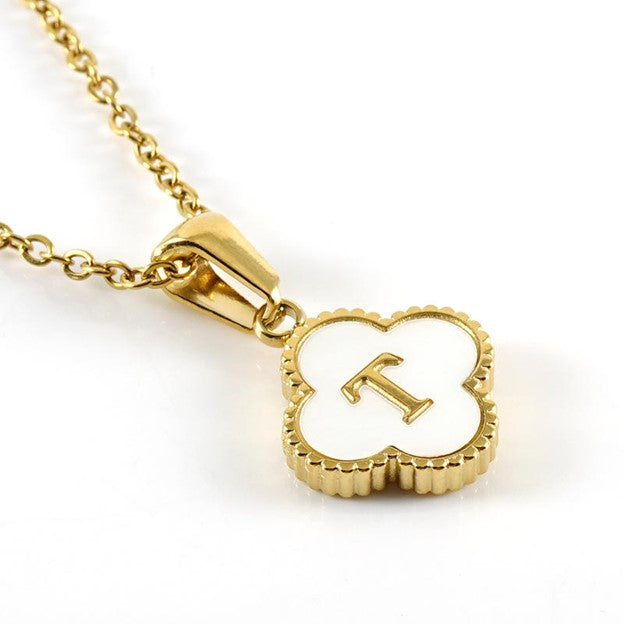 Quatrefoil Gold Initial