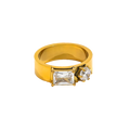 Two Stone Ring - Clear