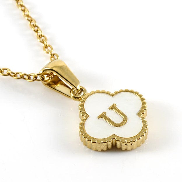 Quatrefoil Gold Initial