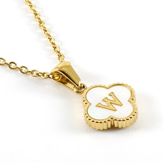 Quatrefoil Gold Initial