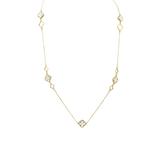 Quatrefoil Mother of Pearl Long Necklace