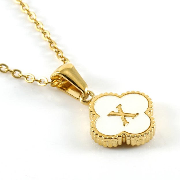 Quatrefoil Gold Initial