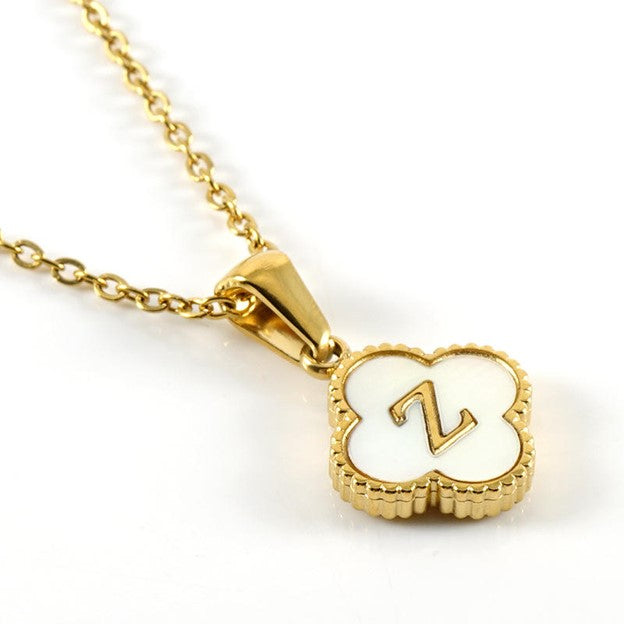 Quatrefoil Gold Initial