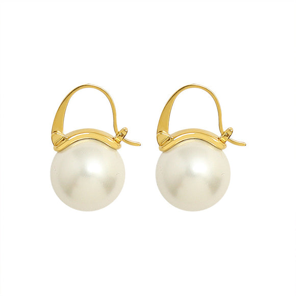 French Wire 14mm Pearl Earrings