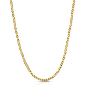 3mm Gold Bead Necklace