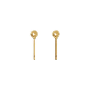 Gold Textured Ball Earring