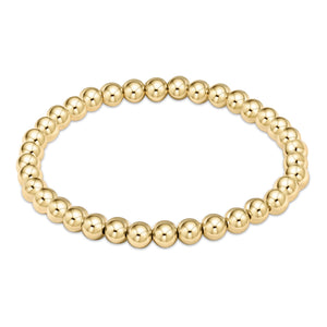 5mm Bead Bracelet Gold