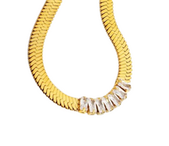 Baguette Herringbone Choker