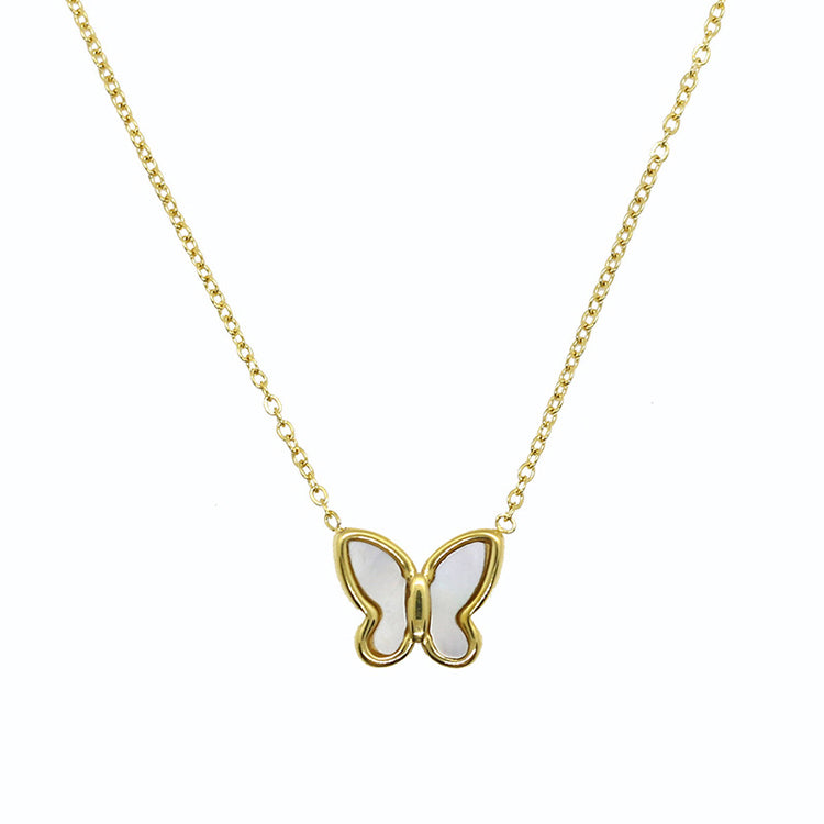 Butterfly Mother of Pearl Necklace