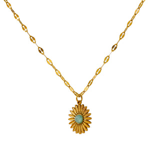 Daisy Necklace with Crystal