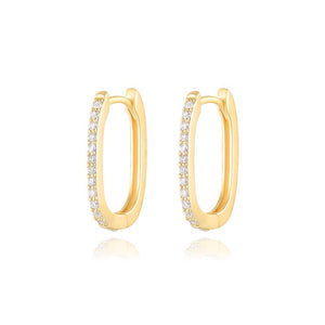 Micro Pave' Rectangular Earrings