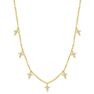 Seven Cross with Simulated Diamonds