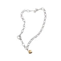 Silver Chain with Gold Heart