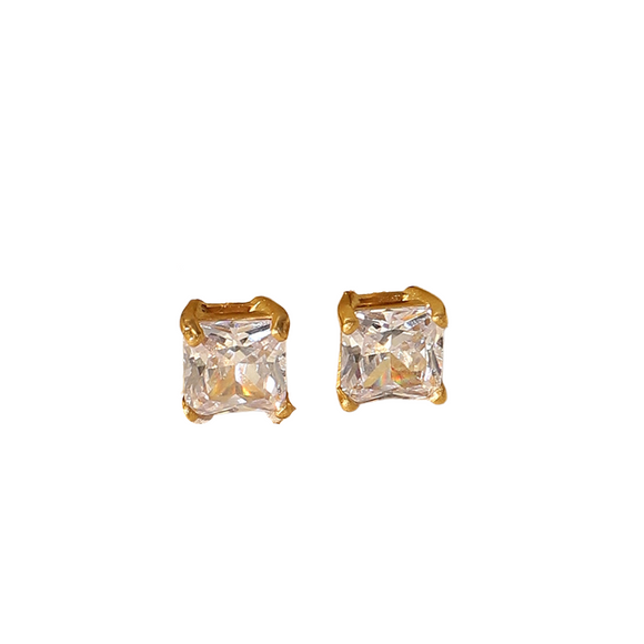 Square Simulated Diamond Earrings