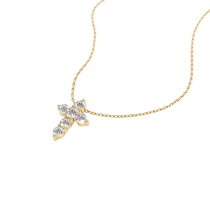 Petite Cross Gold Necklace