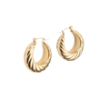 Dome Croissant Hoop Earrings