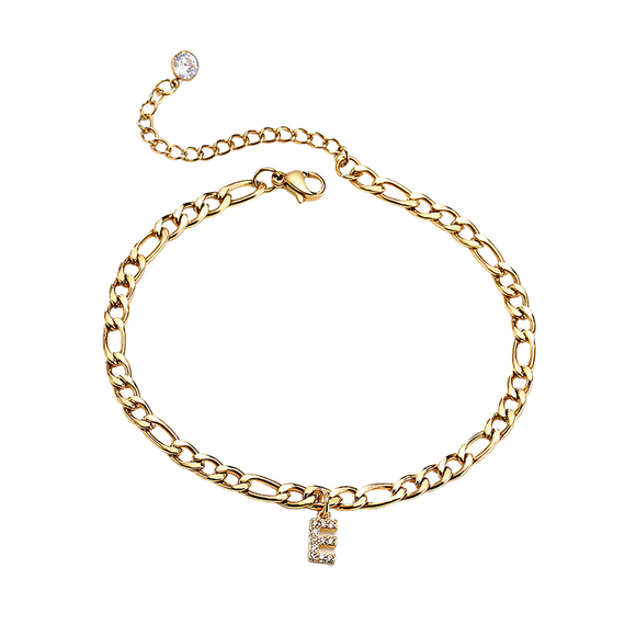 Anklet - Figaro with Initial