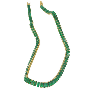 Emerald (Sim) Baguette Necklace
