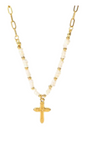 Freshwater Pearl Paperclip Cross