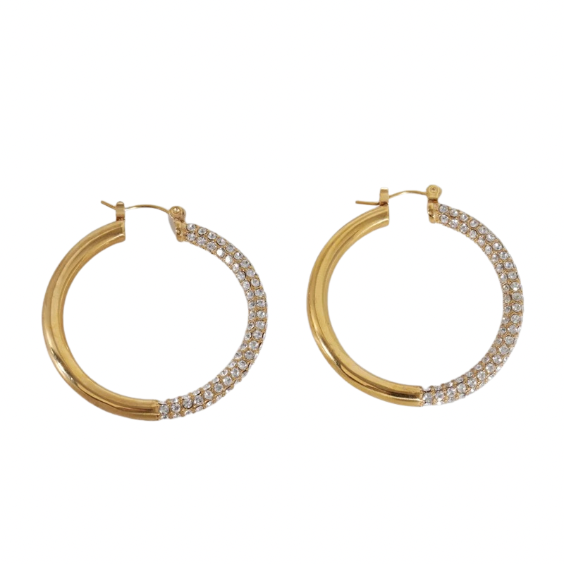 Pave Diamond (Simulated) Hoops