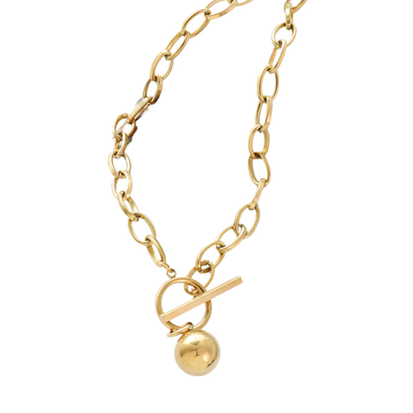 Oval Link Long Chain w/Ball