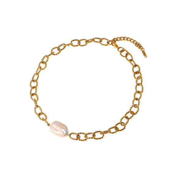 Rope Links Freshwater Pearl Necklace