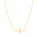Sideways Cross Gold