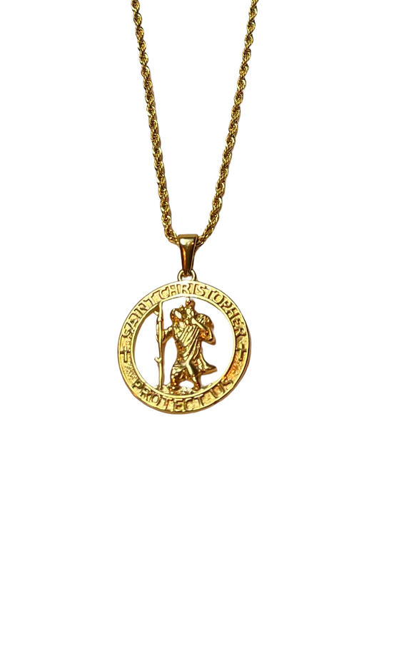 St Christopher Medal Necklace