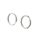 Textured Hoop 1" Silver