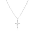 Vintage Cross Necklace Silver
