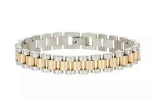 Watch Link Silver & Gold Bracelet